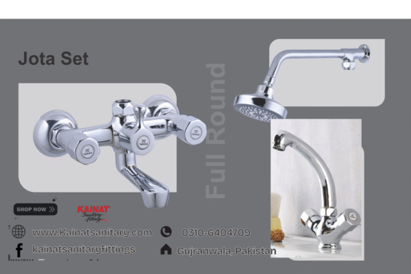 Jota Bath Set – Round Series | Premium Brass Sanitary Collection by Kainat Sanitary - Image 2