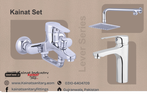 Kainat Bath Set – Liver Series | Elegant Brass Bathroom Fittings by Kainat Sanitary - Image 2