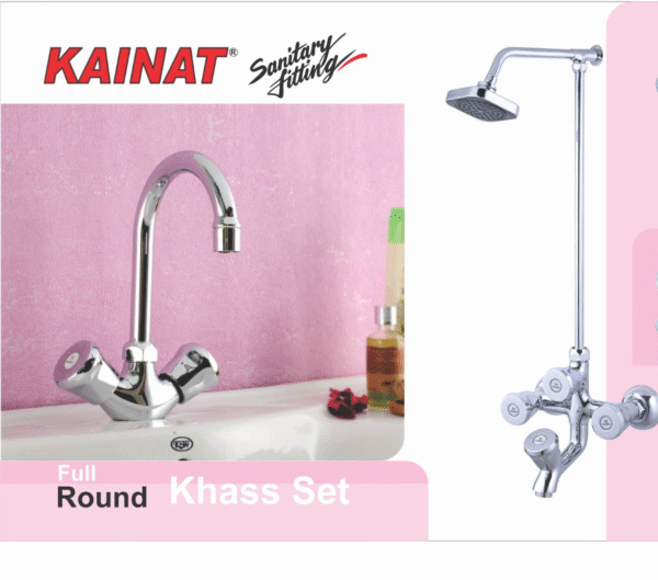 Round Series Khass Bath Set | Premium Brass Sanitary Fittings by Kainat Sanitary