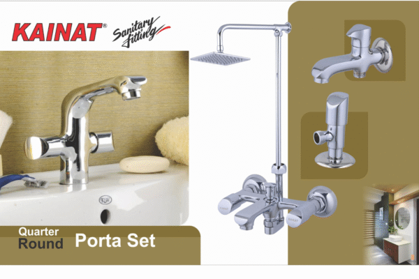 Quarter Round – Posta Bath Set | Elegant Brass Sanitary Collection by Kainat Sanitary - Image 3
