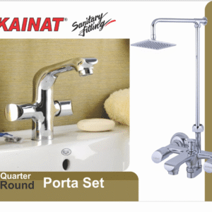Quarter Round – Posta Bath Set | Elegant Brass Sanitary Collection by Kainat Sanitary