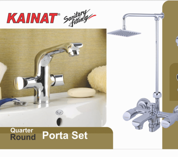 Quarter Round – Posta Bath Set | Elegant Brass Sanitary Collection by Kainat Sanitary