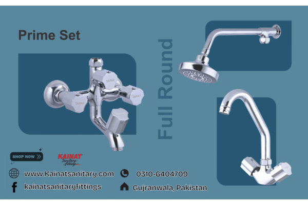 Prime Bath Set – Full Round Series | Premium Brass Sanitary Fittings by Kainat Sanitary - Image 2