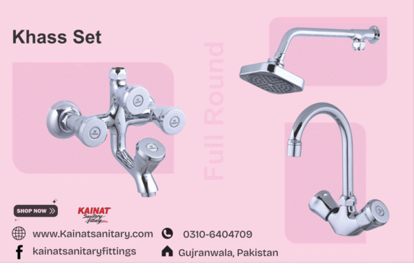 Round Series Khass Bath Set | Premium Brass Sanitary Fittings by Kainat Sanitary - Image 2